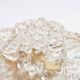 Gold floral glass ceiling light 1960