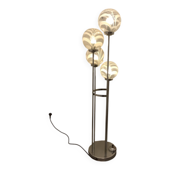 Vintage floor lamp with 4 legs and Murano glass globes Toni Zuccheri