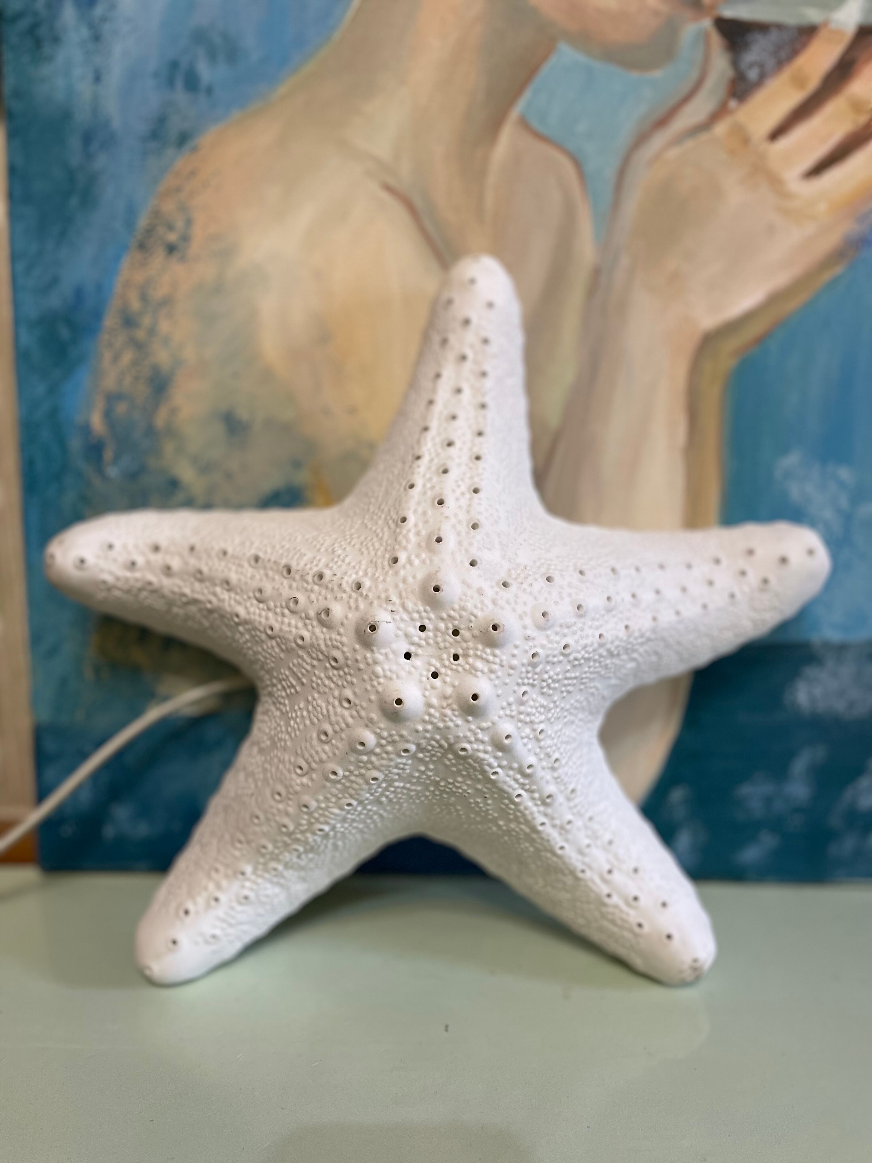 Porcelain wall lamp starfish design