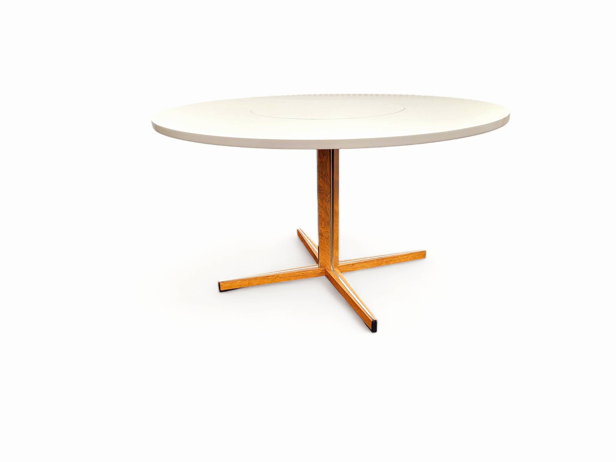 Danish Pedestal Dining Table and 4 Badminton Chairs by Nanna Ditzel for Kolds Savvaerk, 19