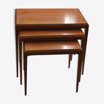 Mid-Century Danish Teak Nesting Tables by Johannes Andersen for CFC Silkeborg