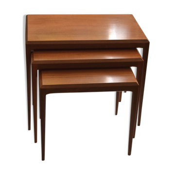 Mid-Century Danish Teak Nesting Tables by Johannes Andersen for CFC Silkeborg