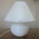 Mushroom lamp XXL Italian in white opaline 70s 80s