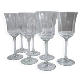 Set of 7 Luminarc stemmed glasses