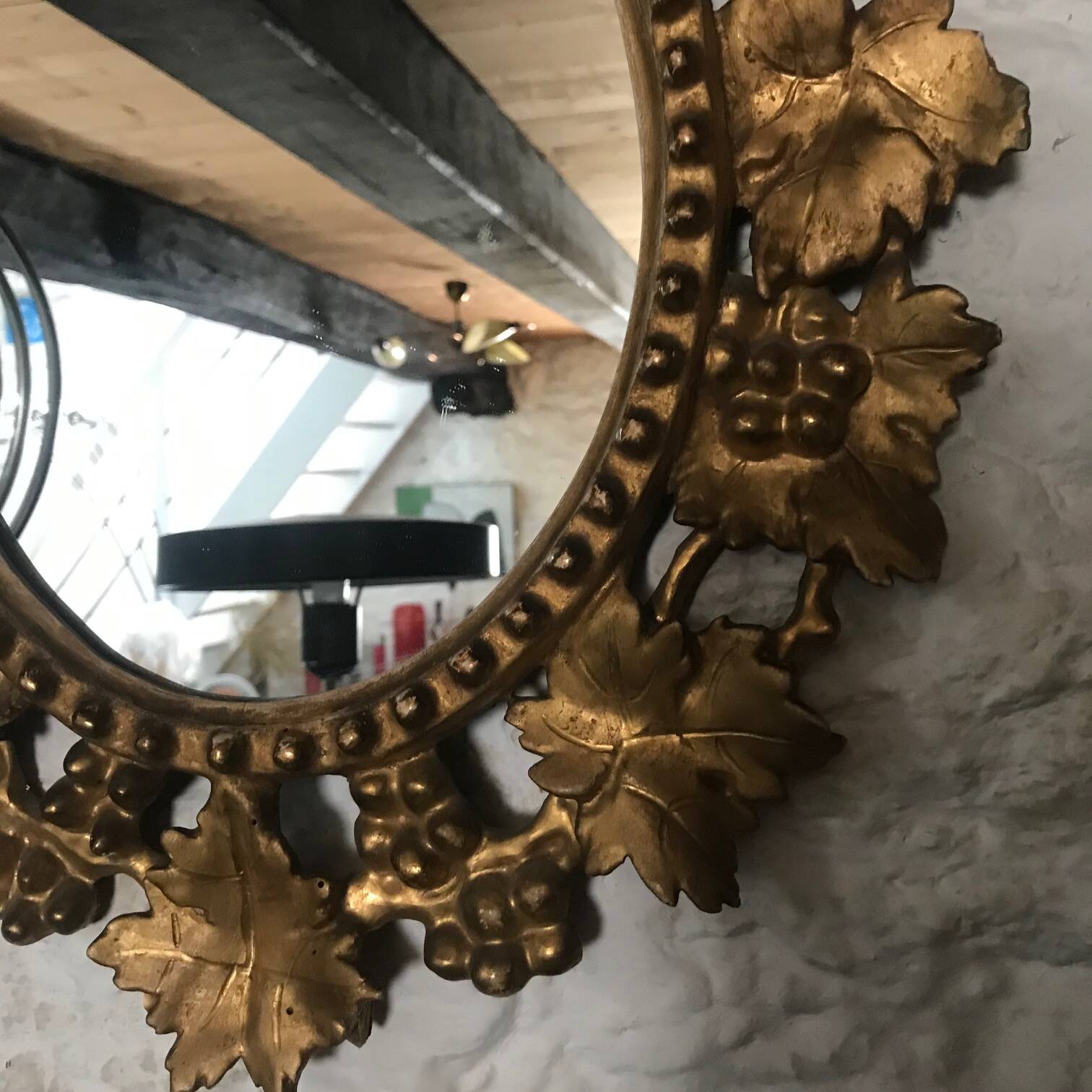 Baroque Venetian Mirror • Carved Wood • Gold Leaf • Italy • 18th Century