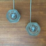 Vintage glass table lamps from Peill & Putzler, set of 2.