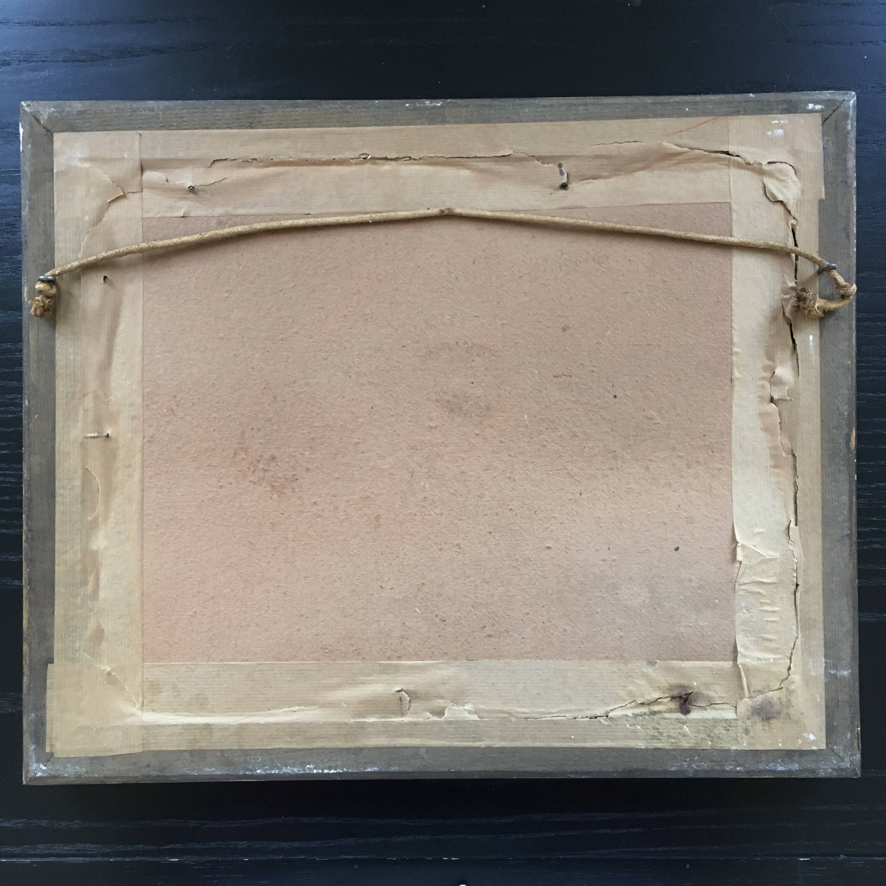 Watercolor signed M.Aubert 1943