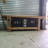 Old oak carpenter's workbench industrial furniture