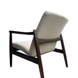 Pair of vintage GFM-64 pure linen armchairs by Edmund Homa, 1960s