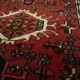 Vintage Red Geometric Wool Runner Rug, 1960s Oriental Hallway Carpets