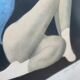 Drawing on framed dancer paper 1985