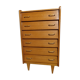 Vintage 1960s light wood dresser
