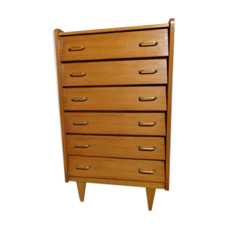 Vintage 1960s light wood dresser