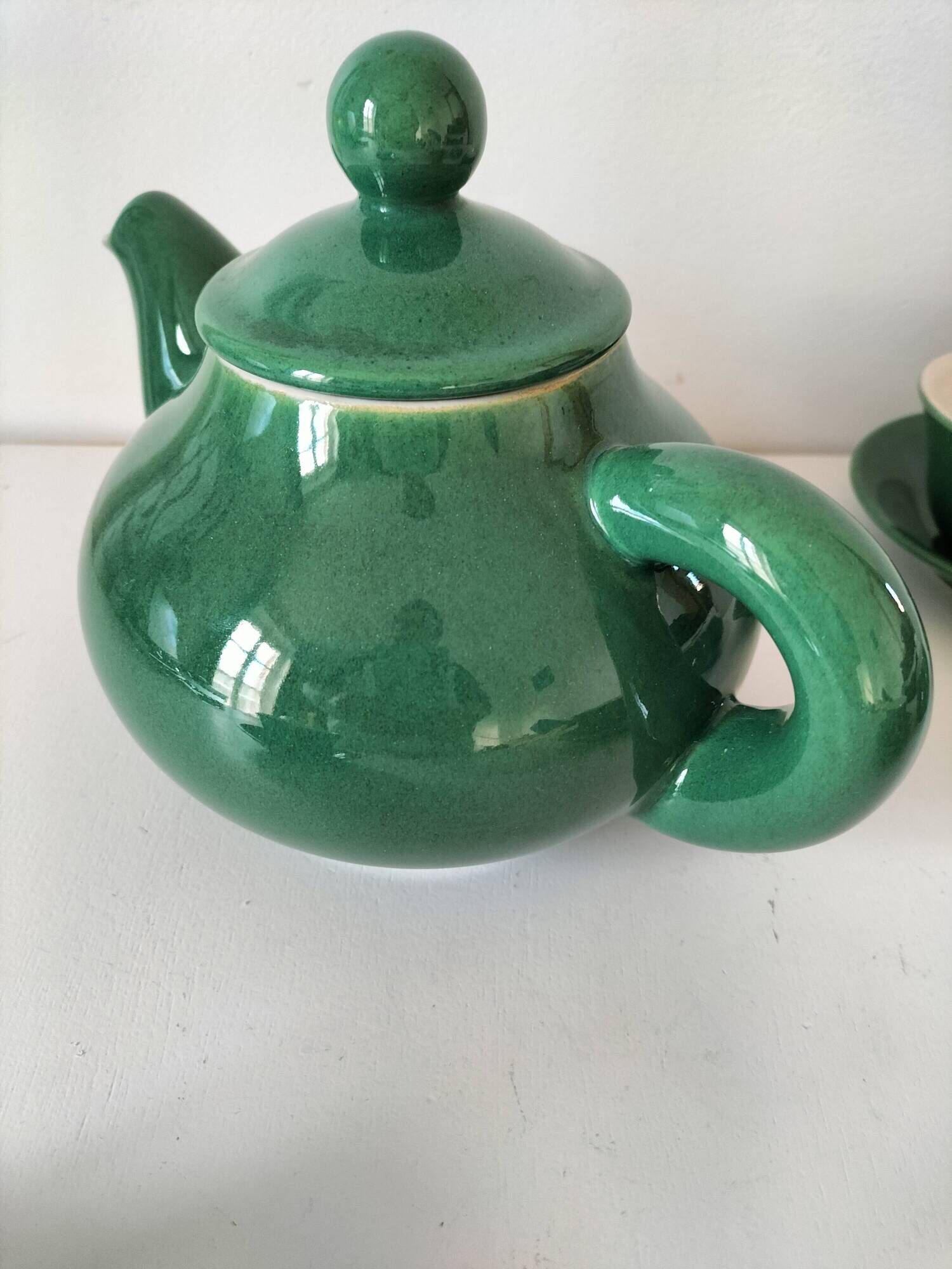 Teapot, 3 cups and sugar bowl KERALUC