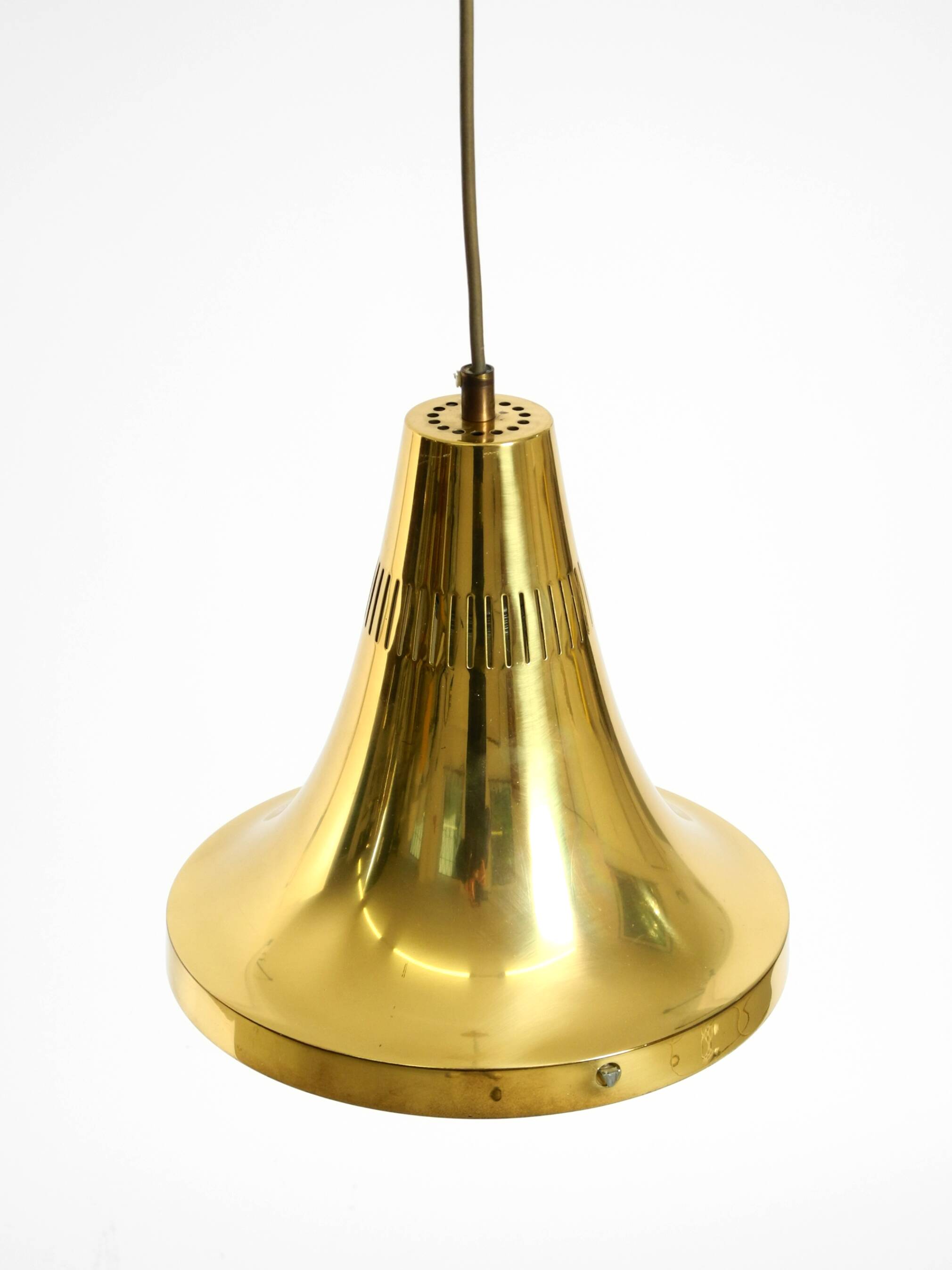 60s Hans-Agne Jakobsson brass pendant lamp Model T 598, by Markaryd Sweden