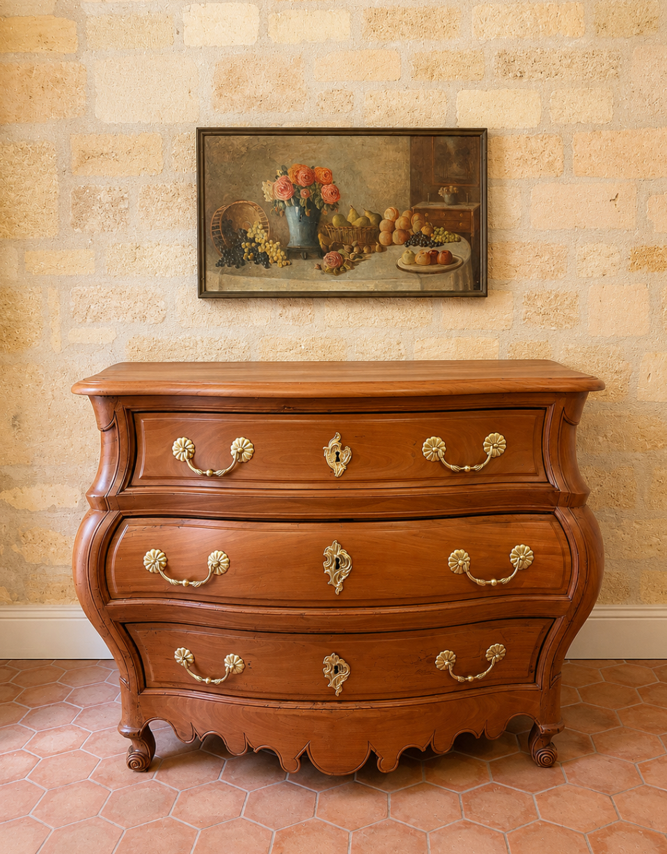 Bordeaux "between-two" commode in cherry wood
