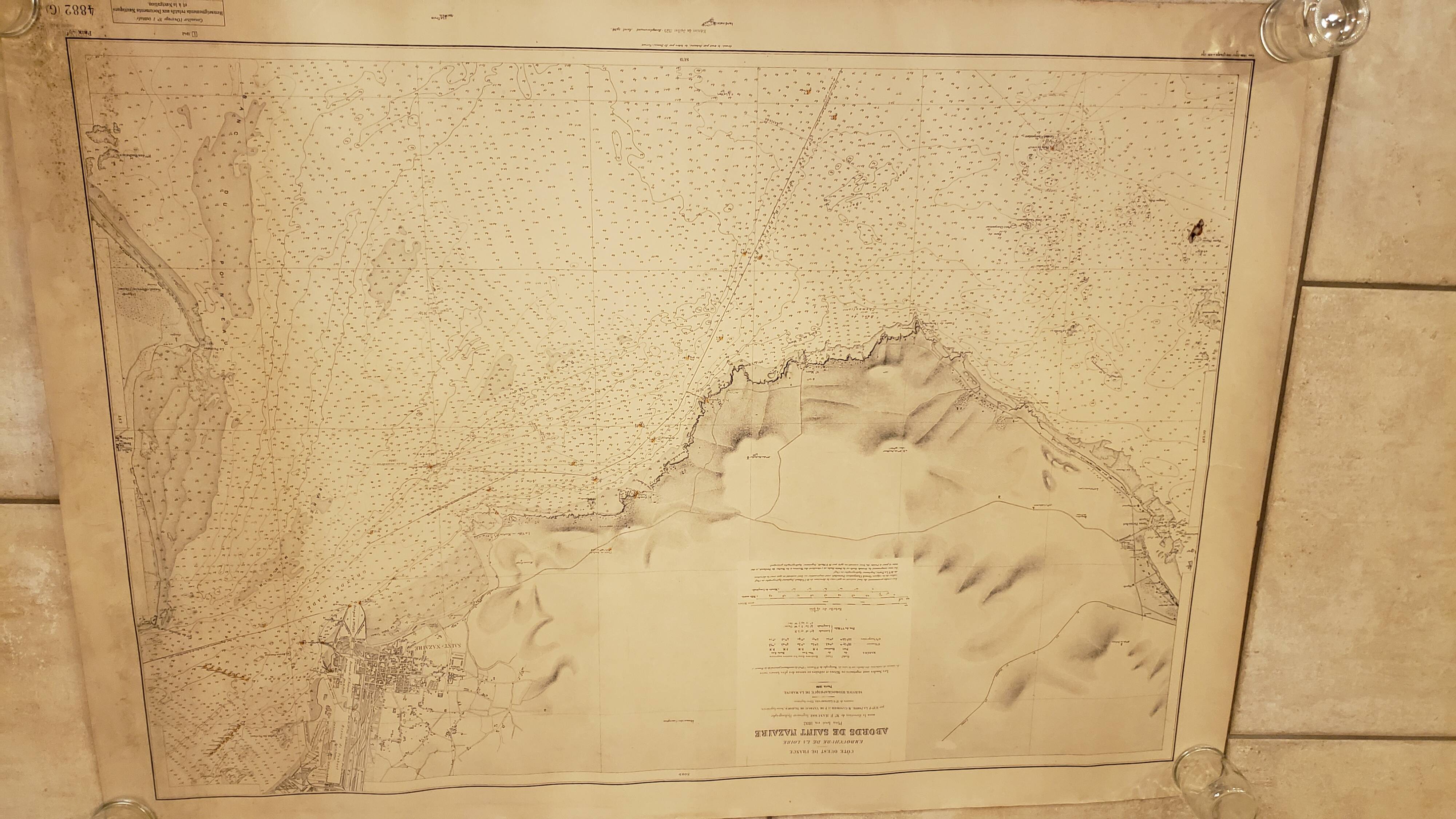 Ancienne carte marine des abords de Saint-Nazaire