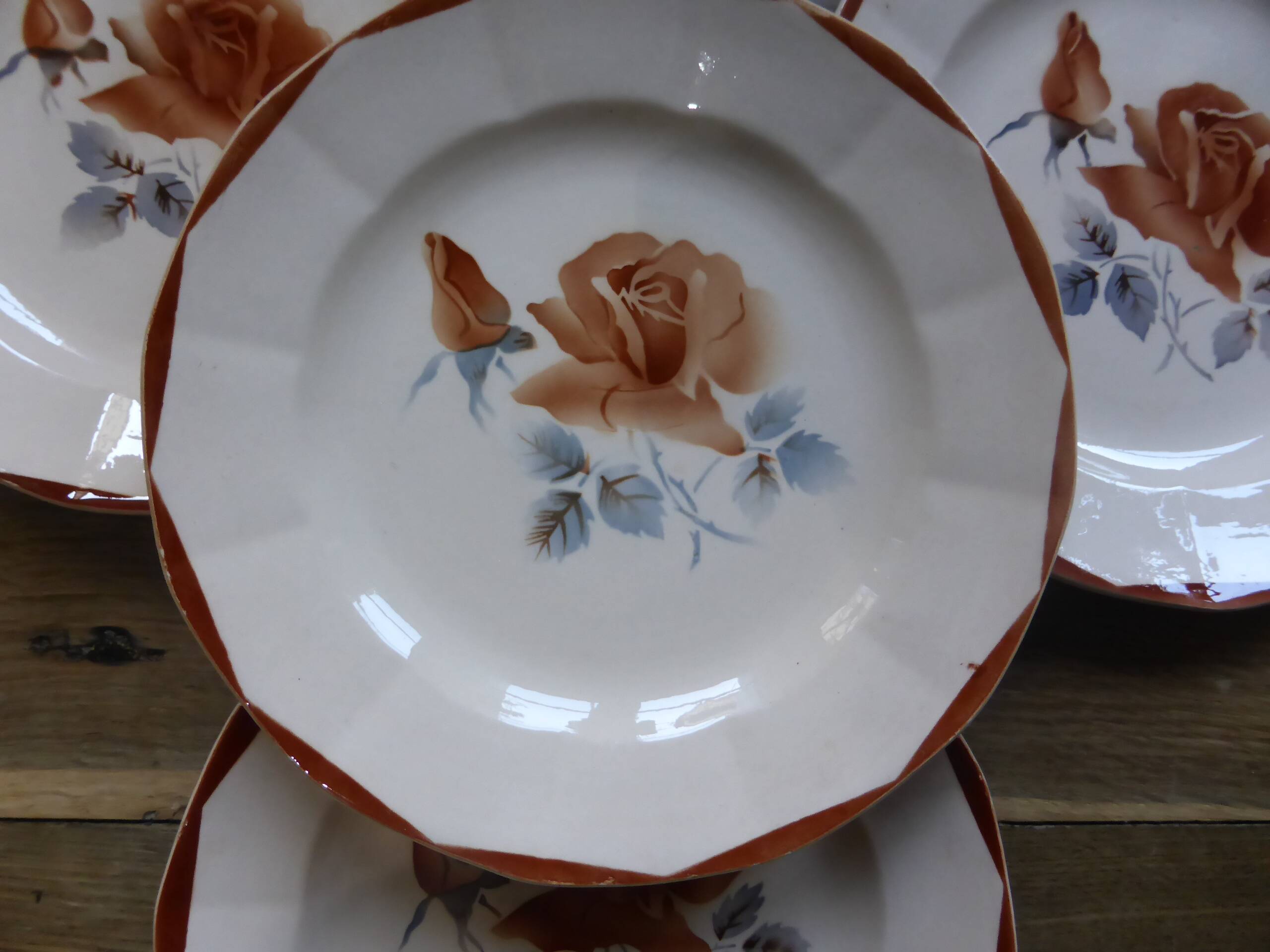 4 dessert plates from Digoin Sarreguemines 200892