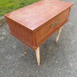 Scandinavian wooden bedside table
