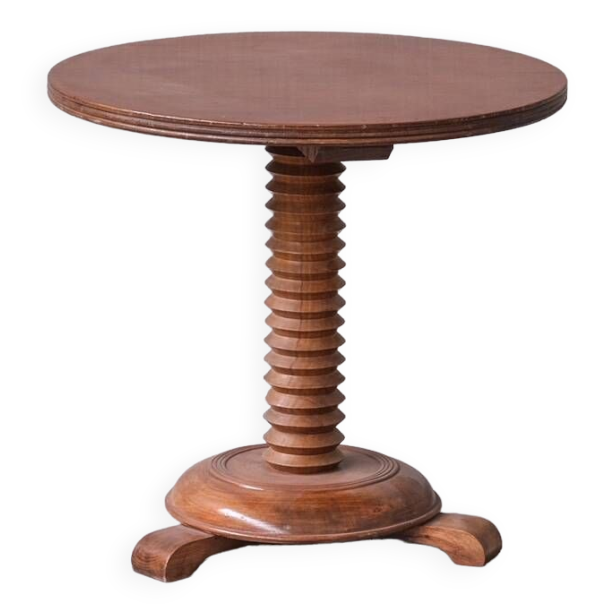 French turned oak art deco style side table