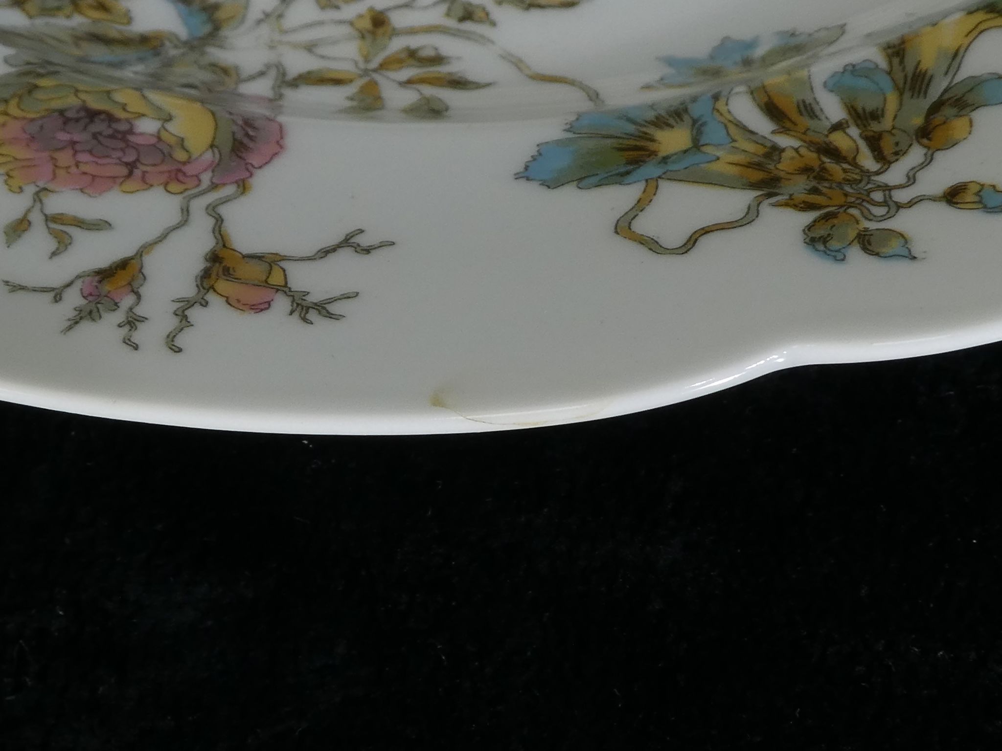 Limoges porcelain round plate for e.Bourgeois Paris no.2
