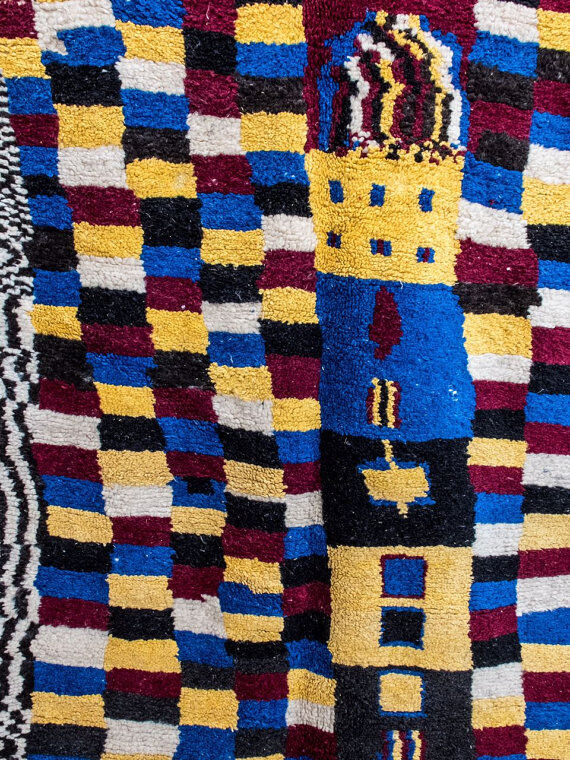 Azilal, 225 x 123 authentic hand made wool rug