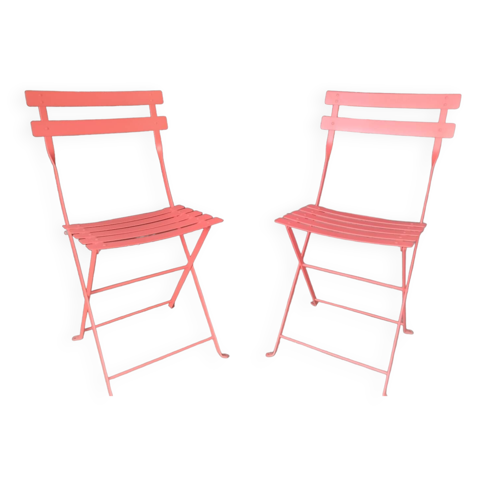 Folding steel chairs, set 2