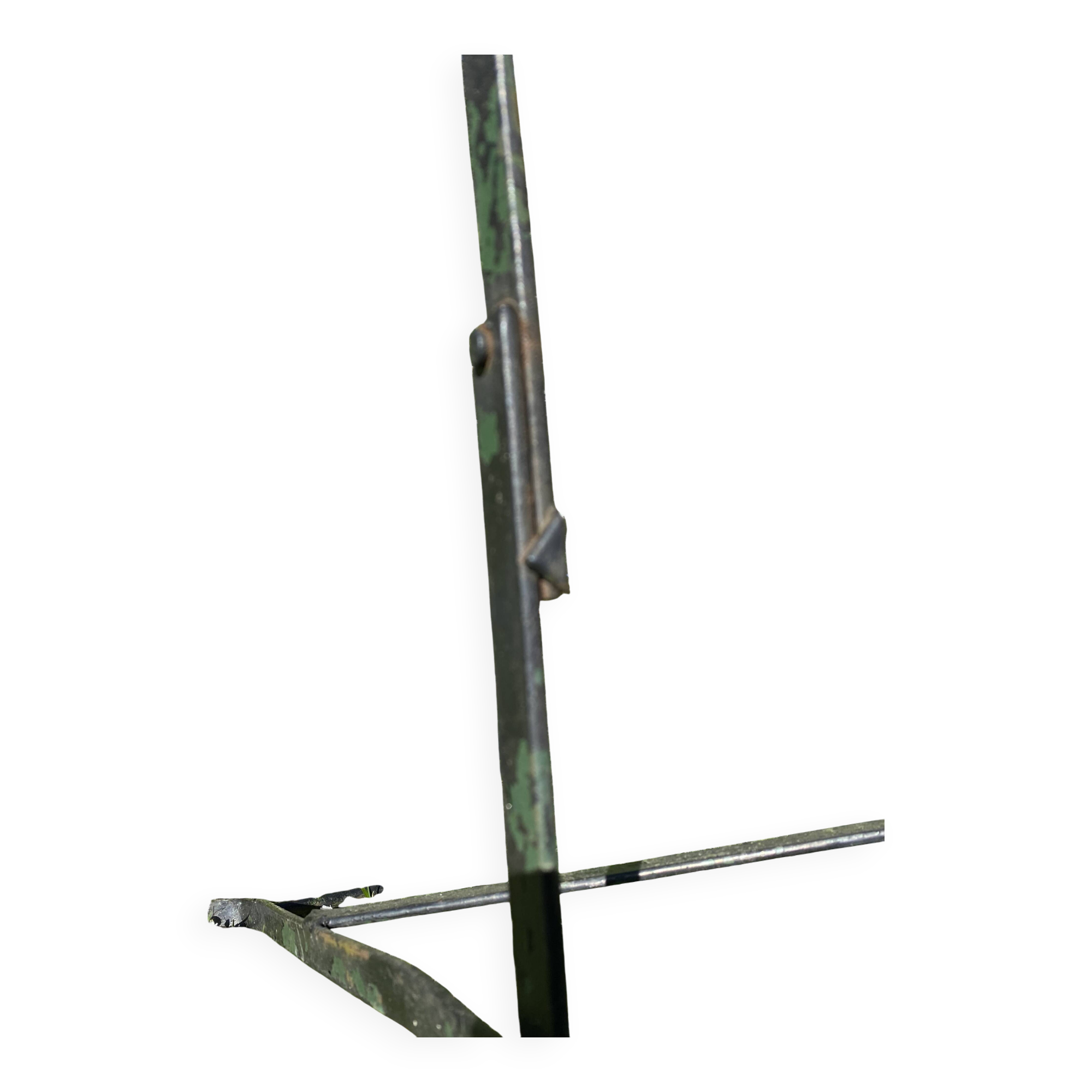 Antique black metal folding table – good quality