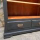 Bibliotheque bois & noir velours