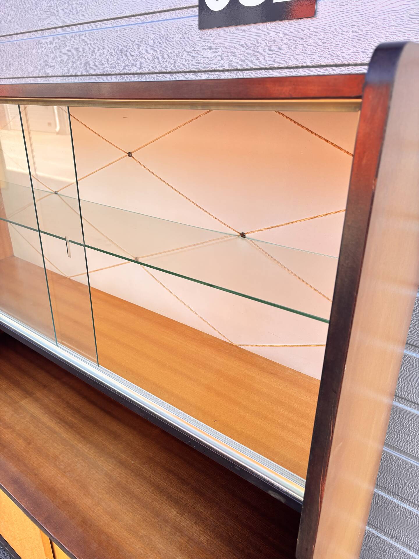 Vintage wooden display cabinet – 1960s/70s