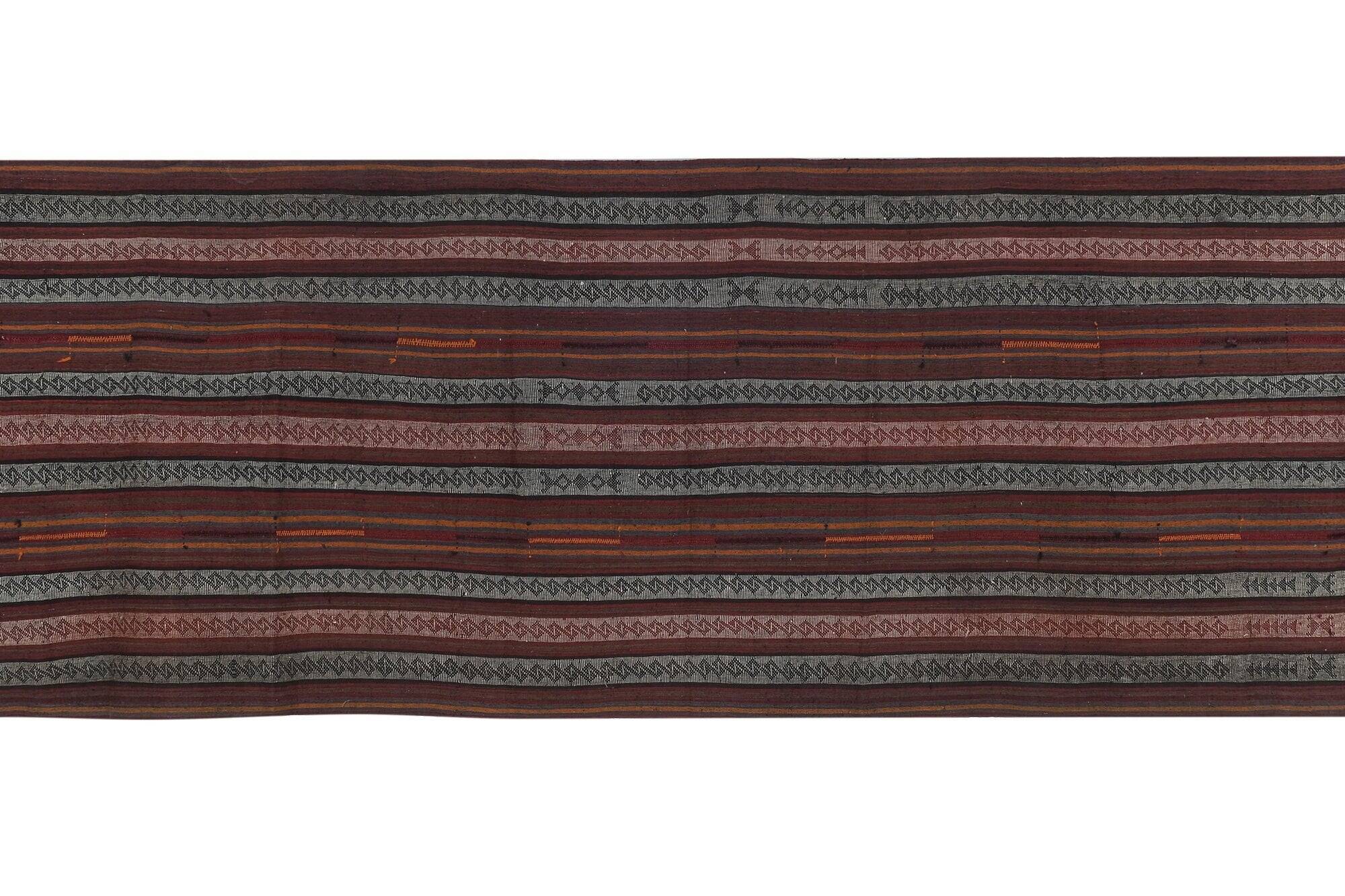 Vintage Turkish hallway rug 131x395 cm