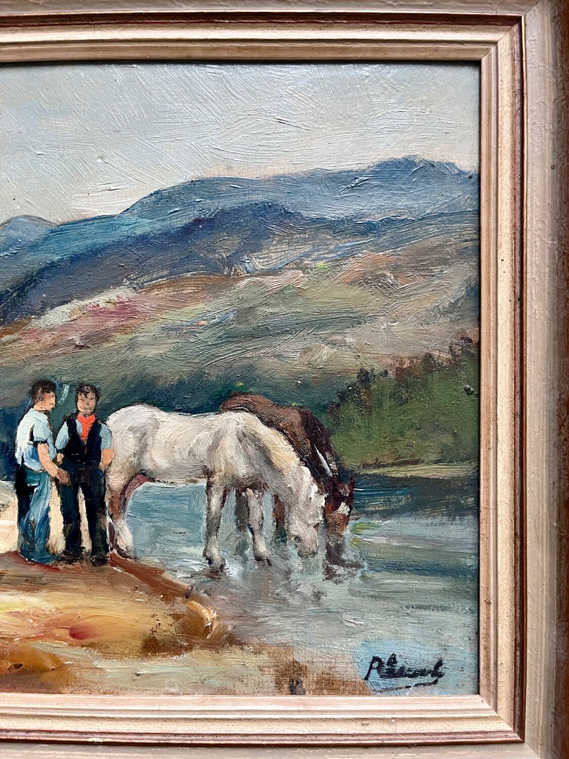 Raimont Lecourt, old painting, oil on panel