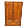 Small wardrobe / bonnetière in solid honey pine with 2 doors and 1 drawer.
