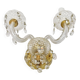 Murano diamond point glass wall lamp with pendant