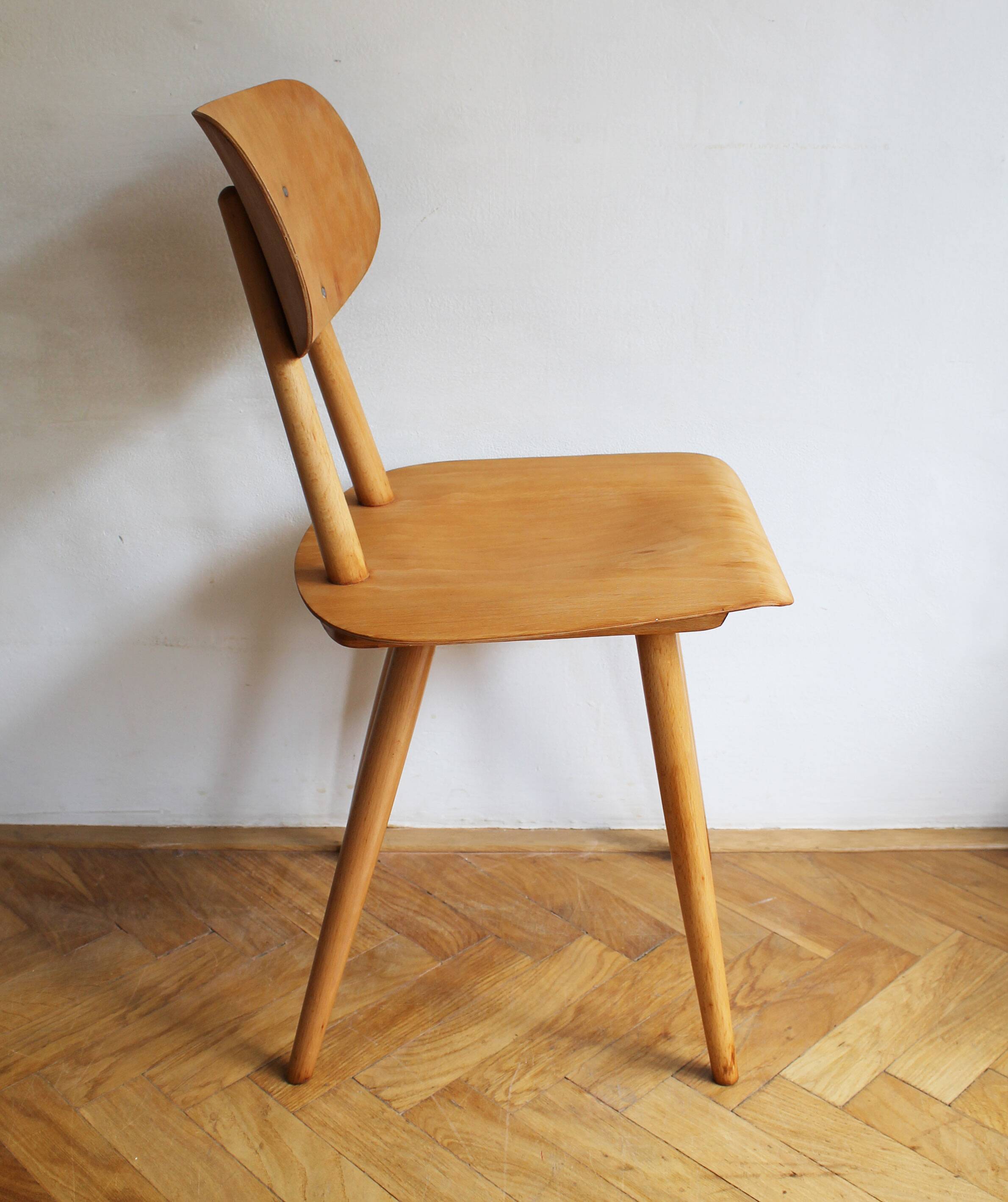 Pair of Dining Chairs by Antonin Suman for TON