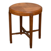 Dutch Art Deco Amsterdam School side table of solid and veneered oak