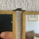 Mirror triptych barber art nouveau vintage brass 1920