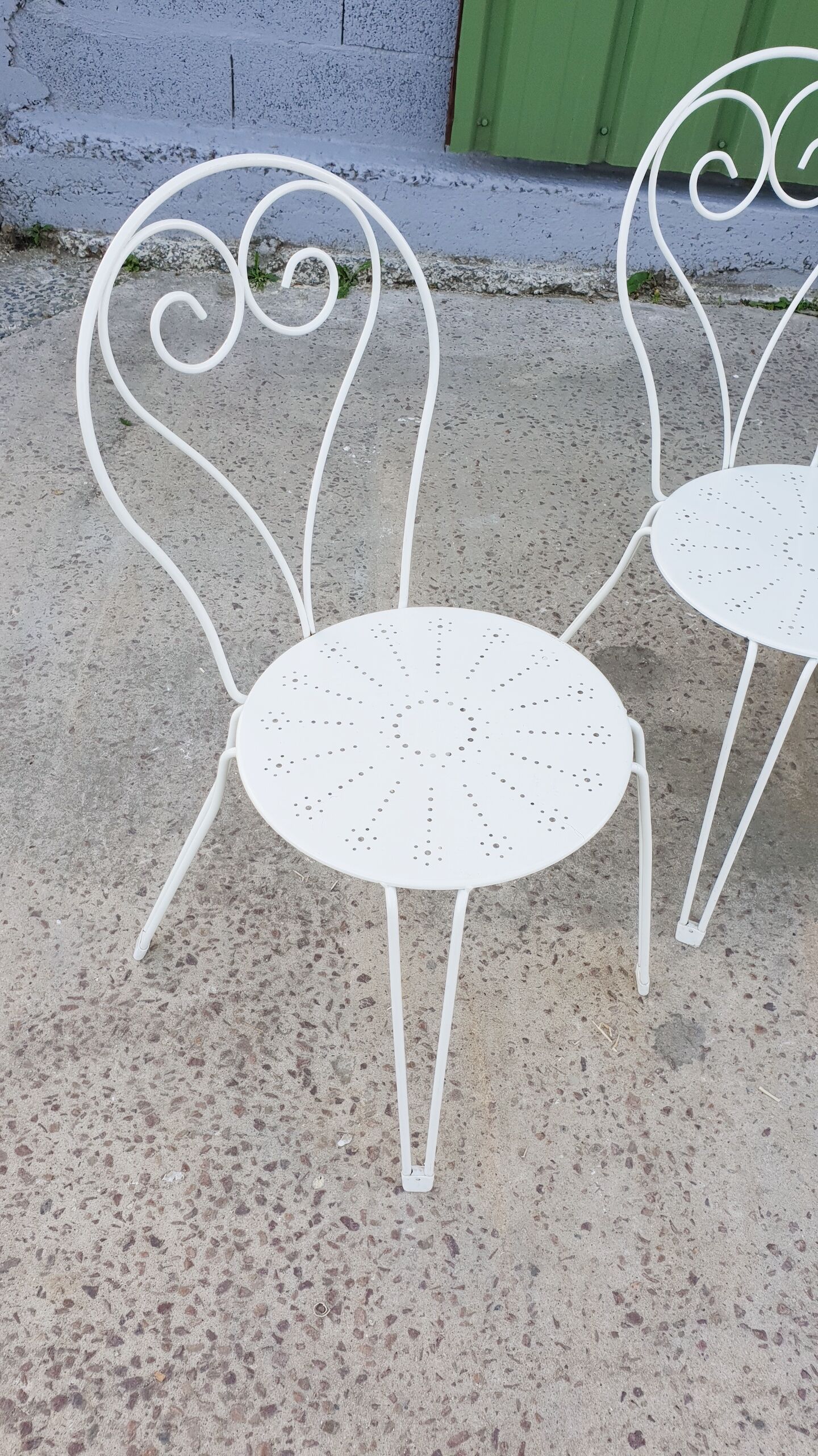 Wrought iron garden furniture