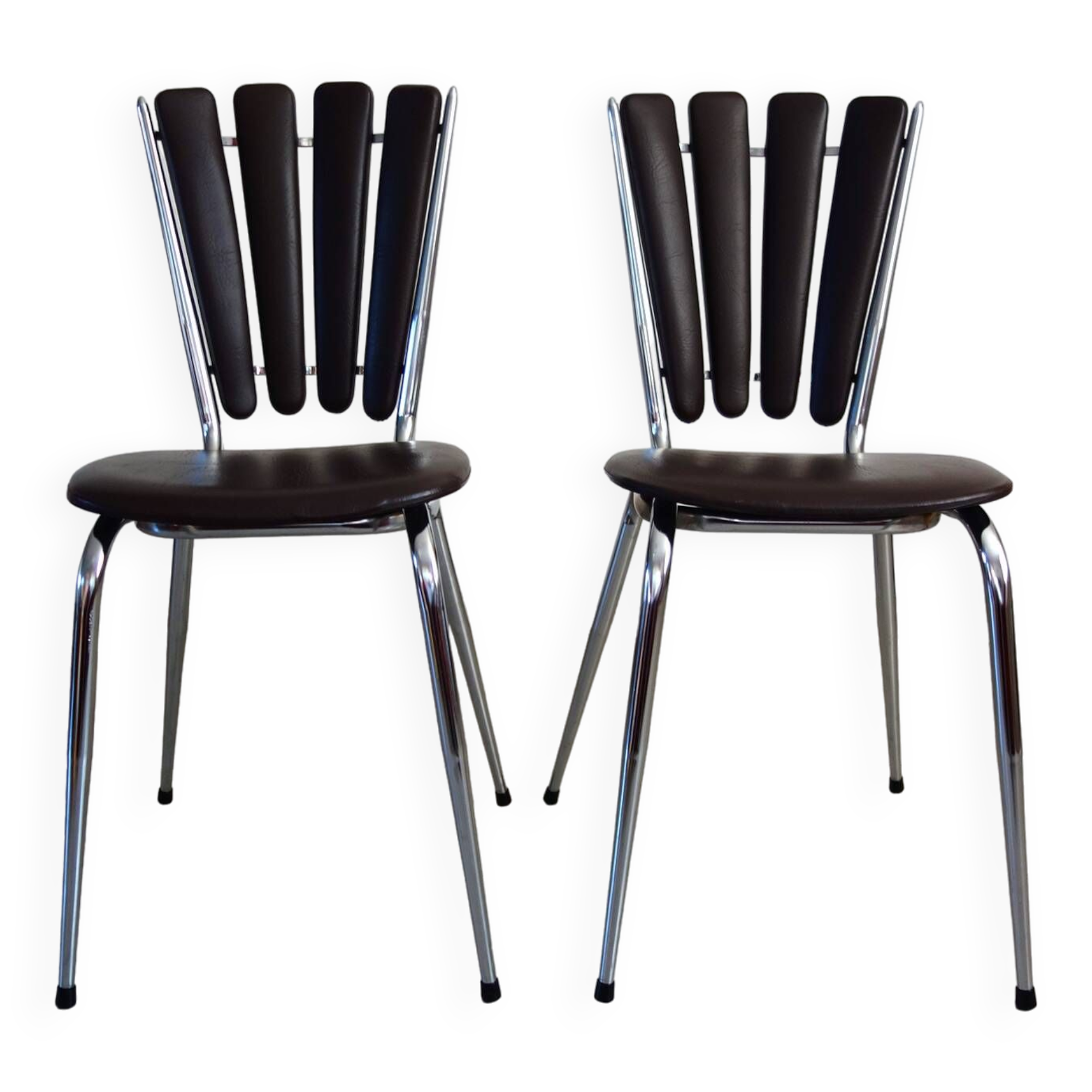 Lot de 2 chaises pétales chocolat Soudexvinyl