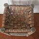 African leather and wood seat