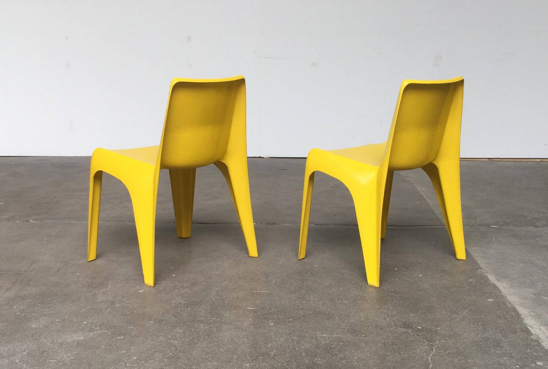 Set of stackable plastic chairs BA 1171 by Helmut Bätzner for Bofinger, 1960s.