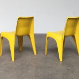 Set of stackable plastic chairs BA 1171 by Helmut Bätzner for Bofinger, 1960s.