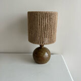 Lamp in stoneware and jute