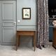 Small antique desk on wheels