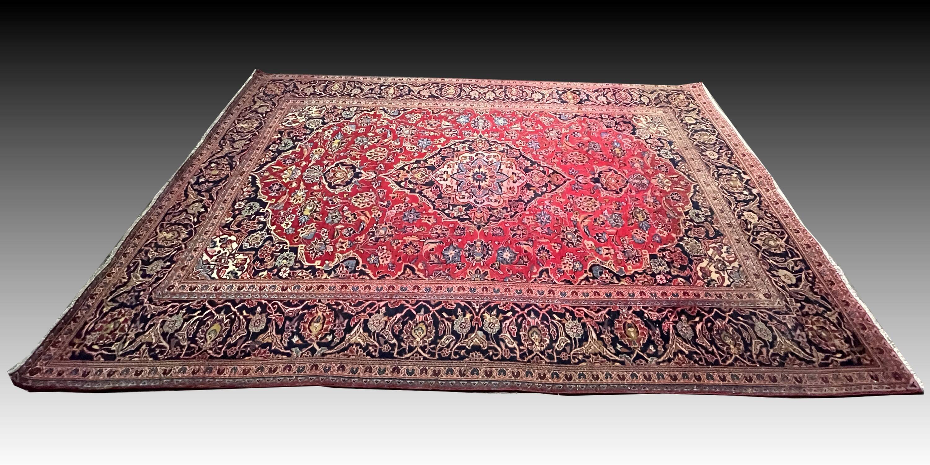 Tapis persan d'orient Iran KASHAN : 1.95 x 320 Mètres