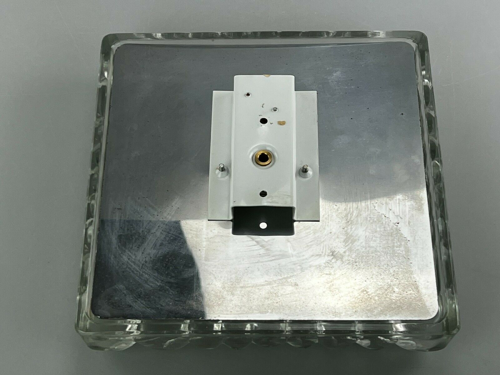 60s 70s lamp light wall lamp Hustadt Leuchten ice glass space age design 60s