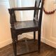 Black laqué wooden armchair
