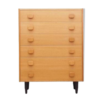 Ash chest of drawers, Danish design, 1970s, production: Denmark