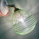 Vintage art deco tulip wall lamp in green and gold glass