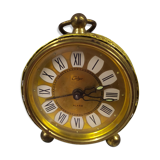 beautiful little golden mechanical alarm clock - vintage - TALGO - works